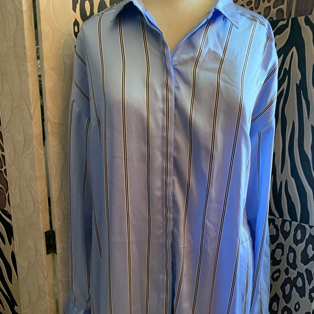 Pinstripe mid length dress